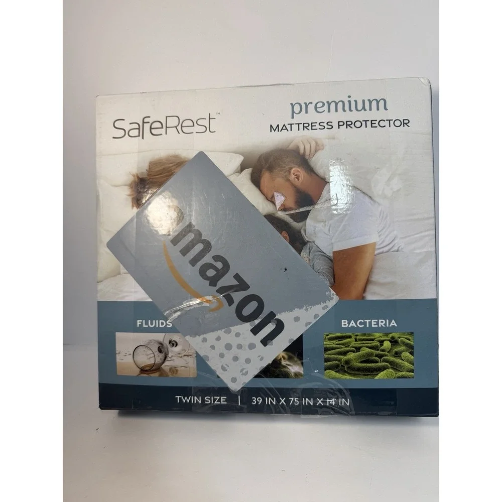 SafeRest Twin Size Premium Hypoallergenic Waterproof Mattress Protector - Vinyl